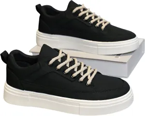 lilaBelle]【Chunky Retro Canvas Shoes Men's Summer Breathable Platform ers, Non-Slip Orthopedic Design with Lightweight Cushion, Multipurpose Footwear for Driving/Travel/Office (UK Size)