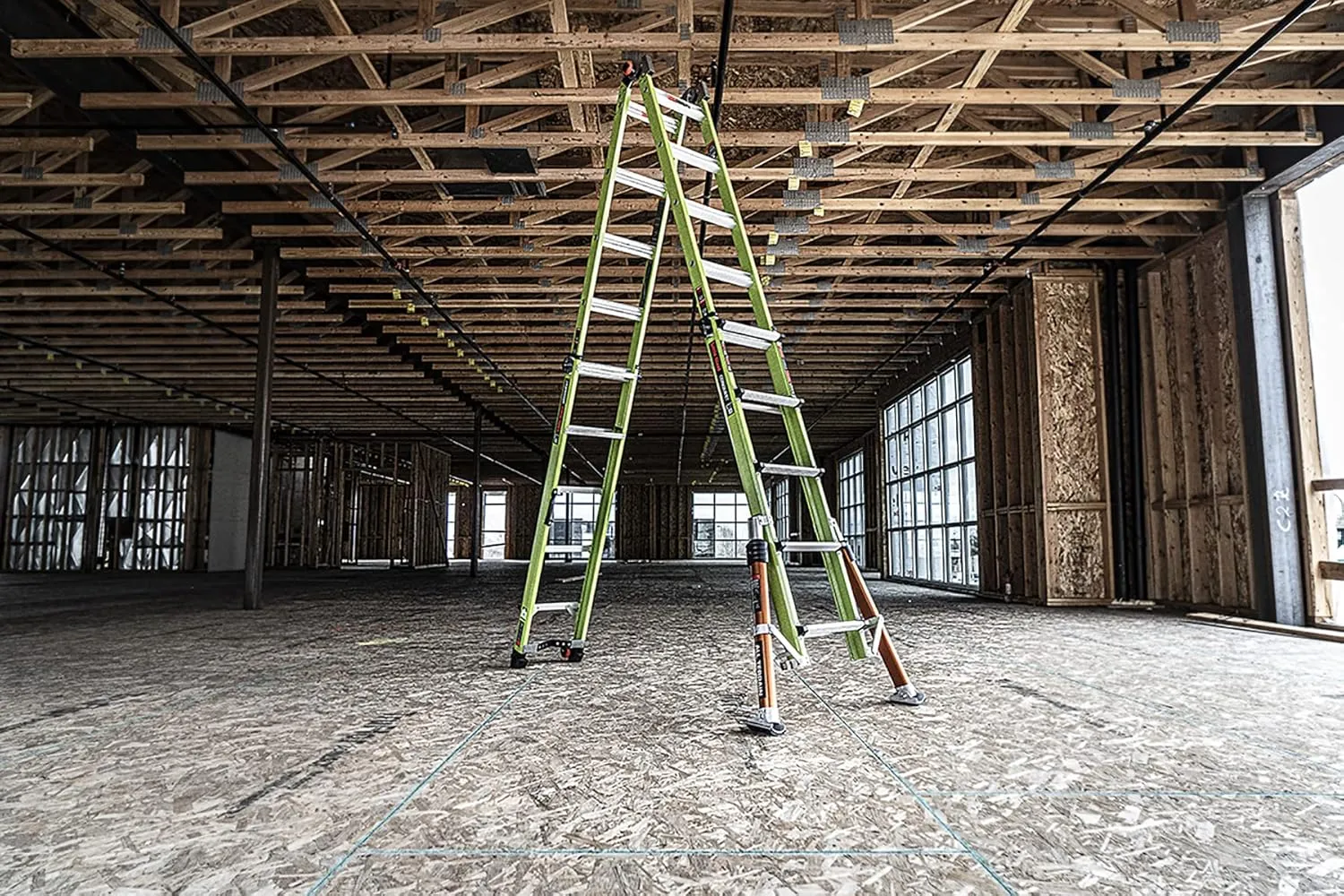 Little Giant Ladder Systems Conquest 2.0 All-Terrain, M22, 22ft, Multi-Position Ladder with Adjustable Outriggers, Fiberglass, Type 1A, 300 lbs Weight Rating, (17102-001)