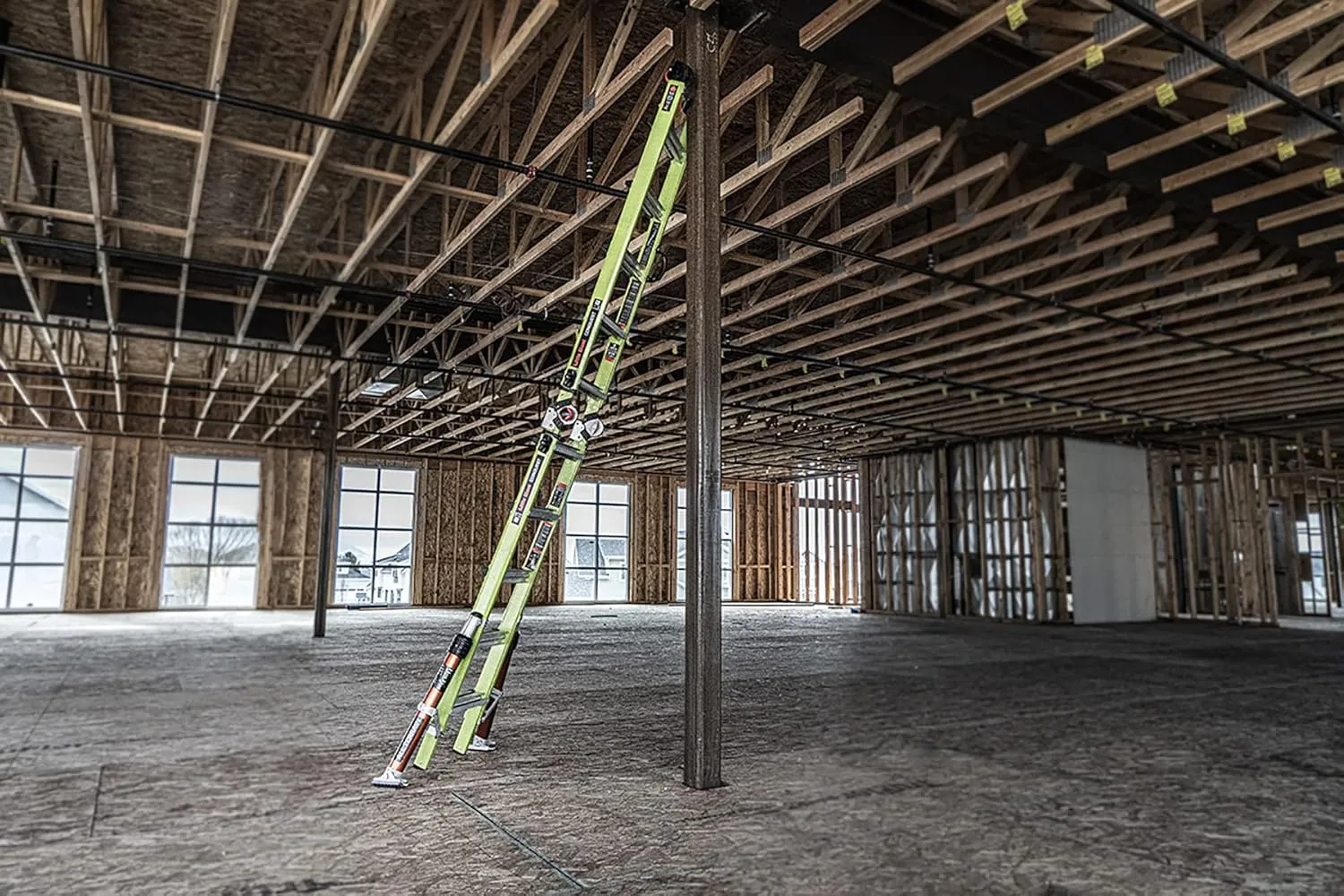 Little Giant Ladder Systems Conquest 2.0 All-Terrain, M22, 22ft, Multi-Position Ladder with Adjustable Outriggers, Fiberglass, Type 1A, 300 lbs Weight Rating, (17102-001)
