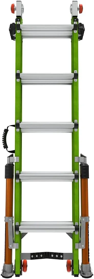 Little Giant Ladder Systems Conquest 2.0 All-Terrain, M22, 22ft, Multi-Position Ladder with Adjustable Outriggers, Fiberglass, Type 1A, 300 lbs Weight Rating, (17102-001)