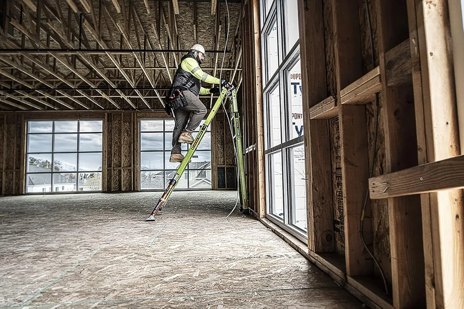 Little Giant Ladder Systems Conquest 2.0 All-Terrain, M22, 22ft, Multi-Position Ladder with Adjustable Outriggers, Fiberglass, Type 1A, 300 lbs Weight Rating, (17102-001)