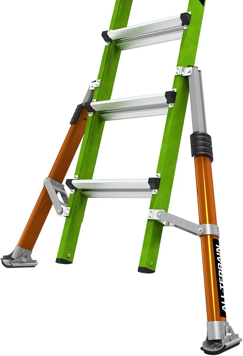 Little Giant Ladder Systems Conquest 2.0 All-Terrain, M22, 22ft, Multi-Position Ladder with Adjustable Outriggers, Fiberglass, Type 1A, 300 lbs Weight Rating, (17102-001)