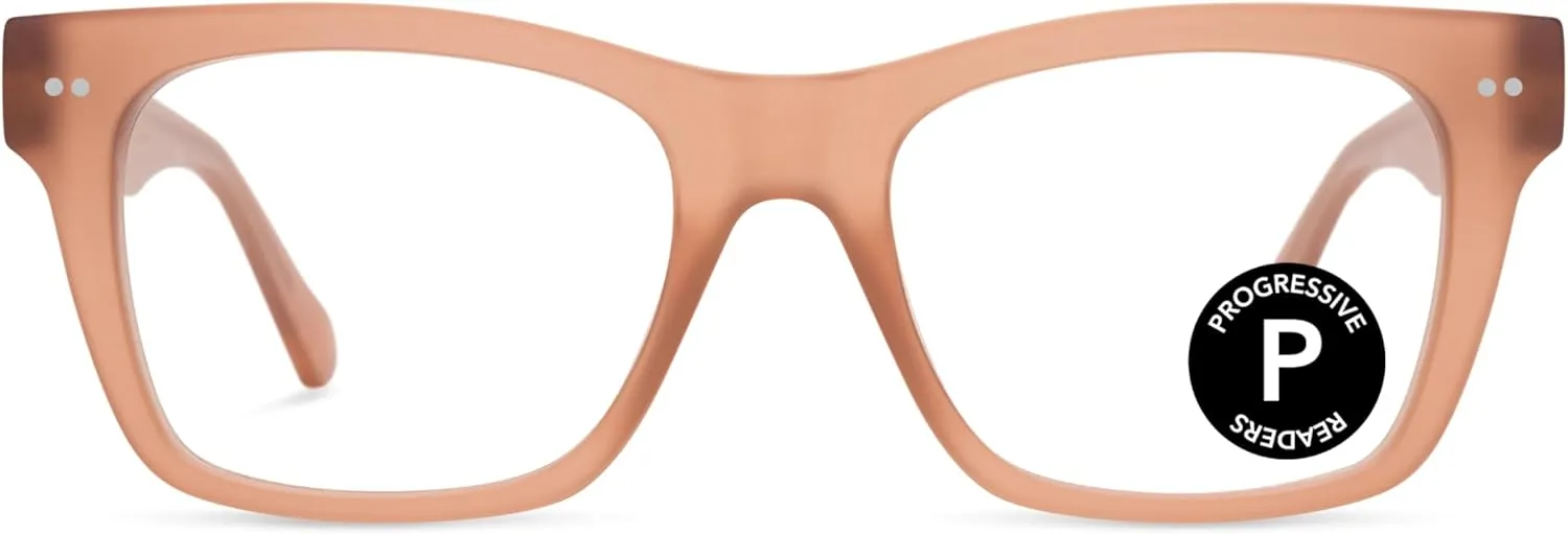 LOOK OPTIC Cosmo Progressive Reader-Stylish Unisex Reading Glasses, Prescription-Quality
