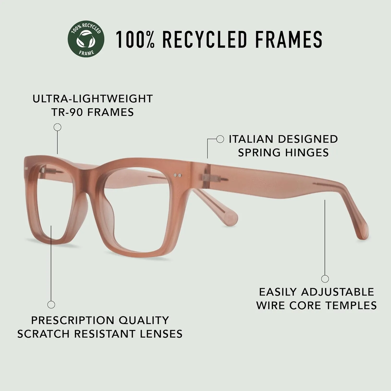 LOOK OPTIC Cosmo Progressive Reader-Stylish Unisex Reading Glasses, Prescription-Quality