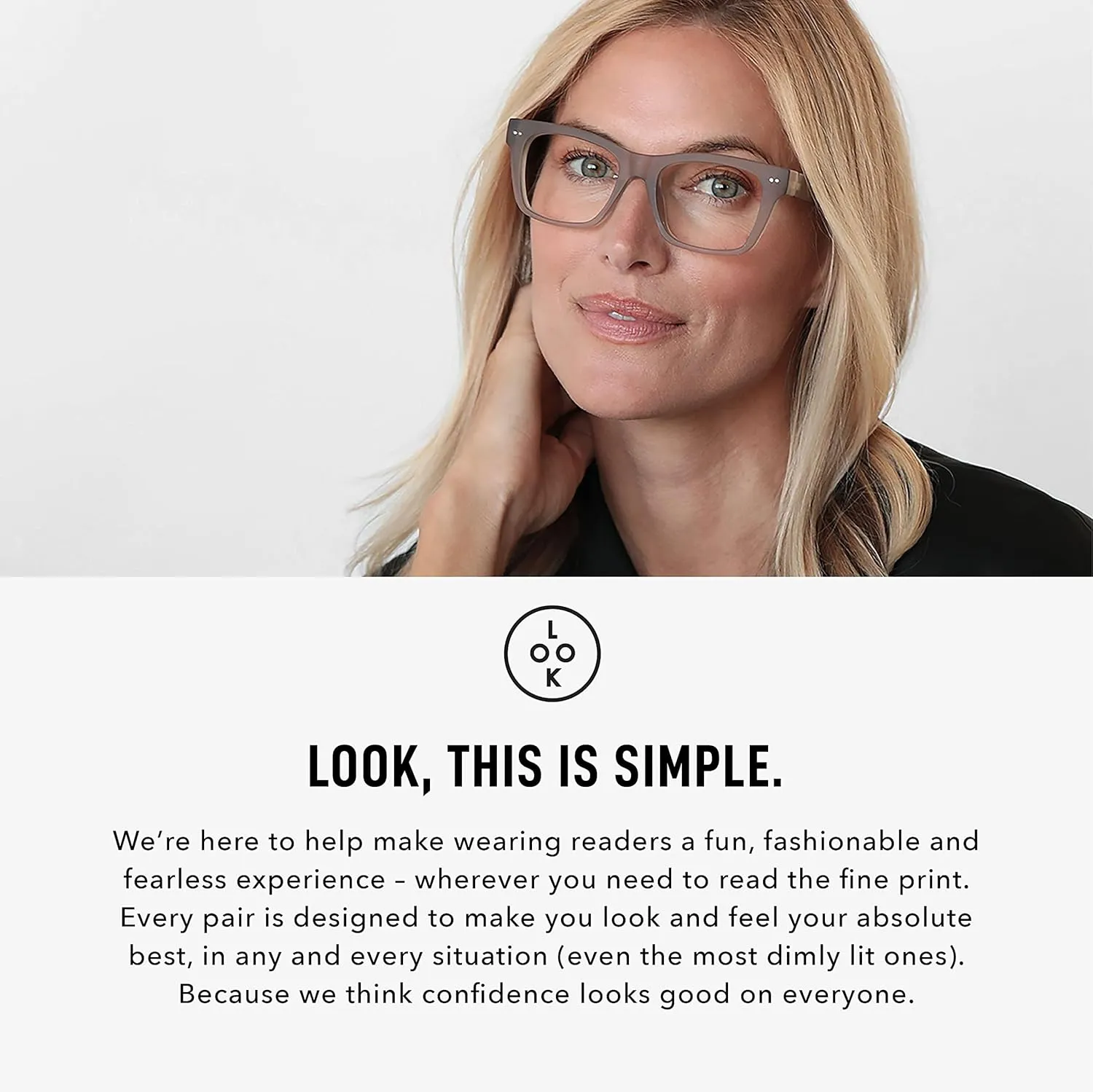 LOOK OPTIC Cosmo Progressive Reader-Stylish Unisex Reading Glasses, Prescription-Quality