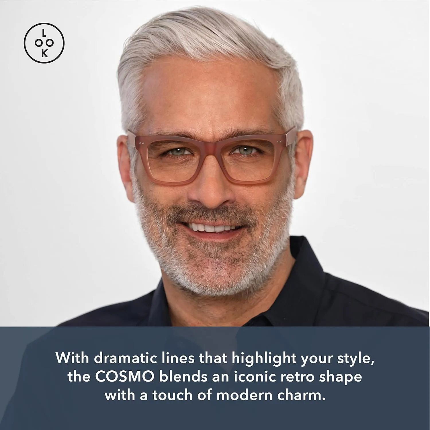 LOOK OPTIC Cosmo Progressive Reader-Stylish Unisex Reading Glasses, Prescription-Quality