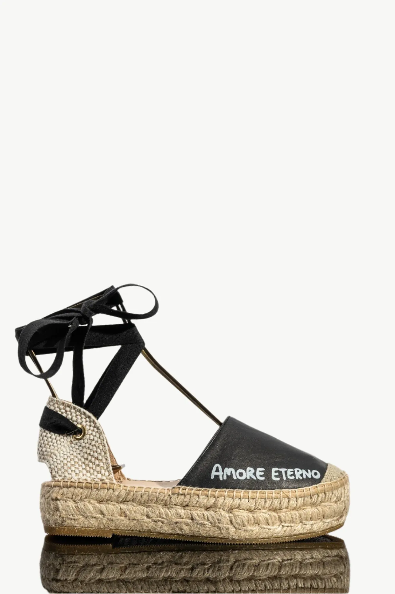Love Espadrill 101 | Svart Skinn