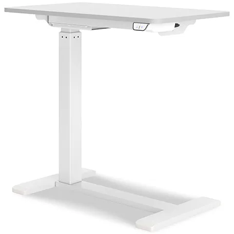 Lynxtyn White Adjustable Height Side Desk