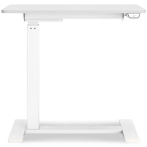 Lynxtyn White Adjustable Height Side Desk