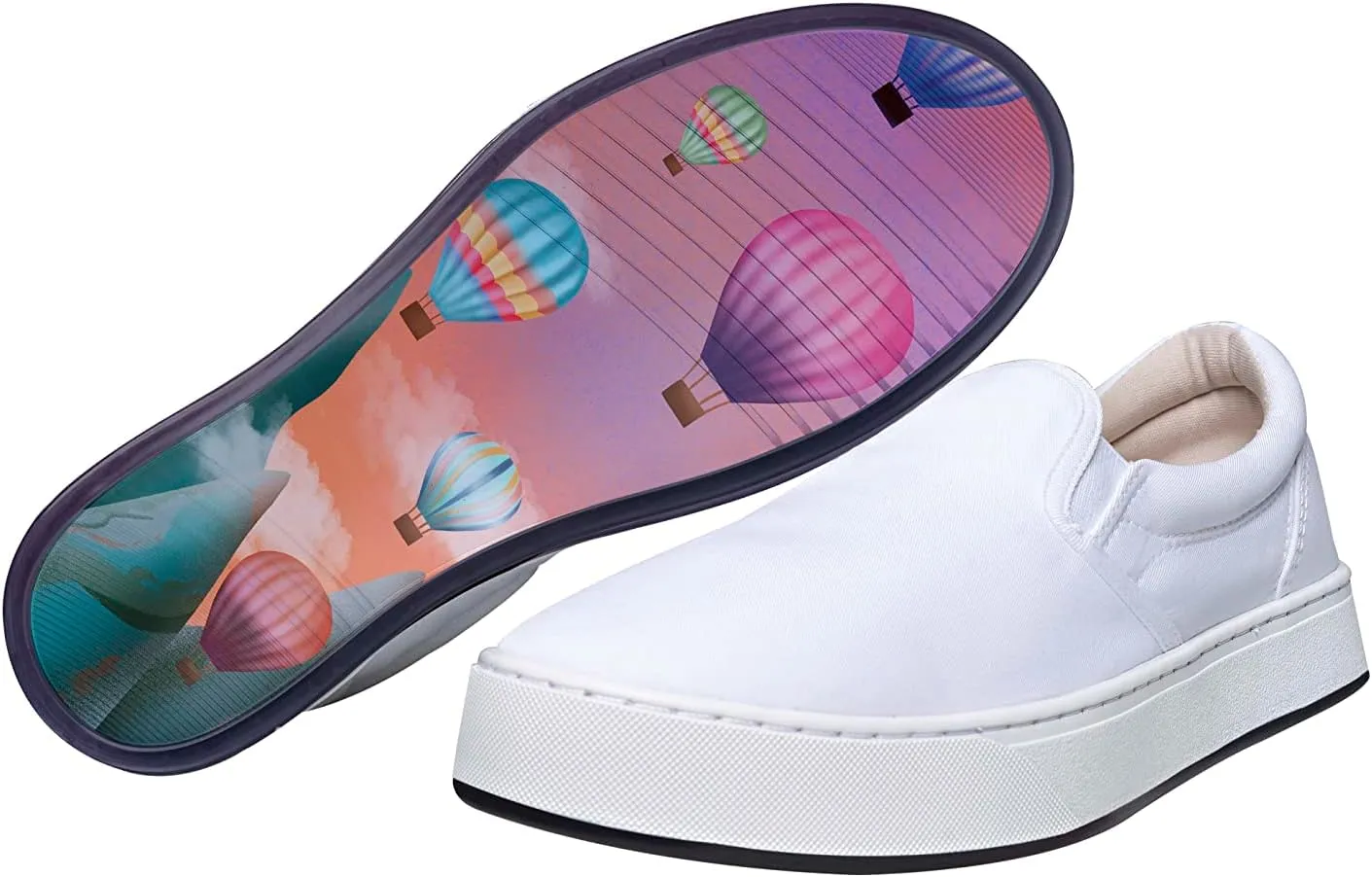 MaCae Original Canvas Slip-On White/Balloons Men's 7, Women's 9 Medium