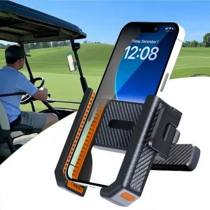 Magnetic Golf Cart Phone Holder - Heavy Duty N52 Magnets for iPhone & Samsung | Universal Golf Cart Phone Mount for EZGO, Club Car, Yamaha | Golf Accessories & Essentials Gift for Men/Women