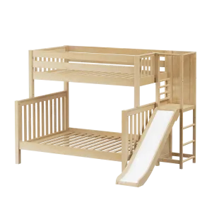 Maxtrix High Twin over Full Bunk Bed with Slide Platform