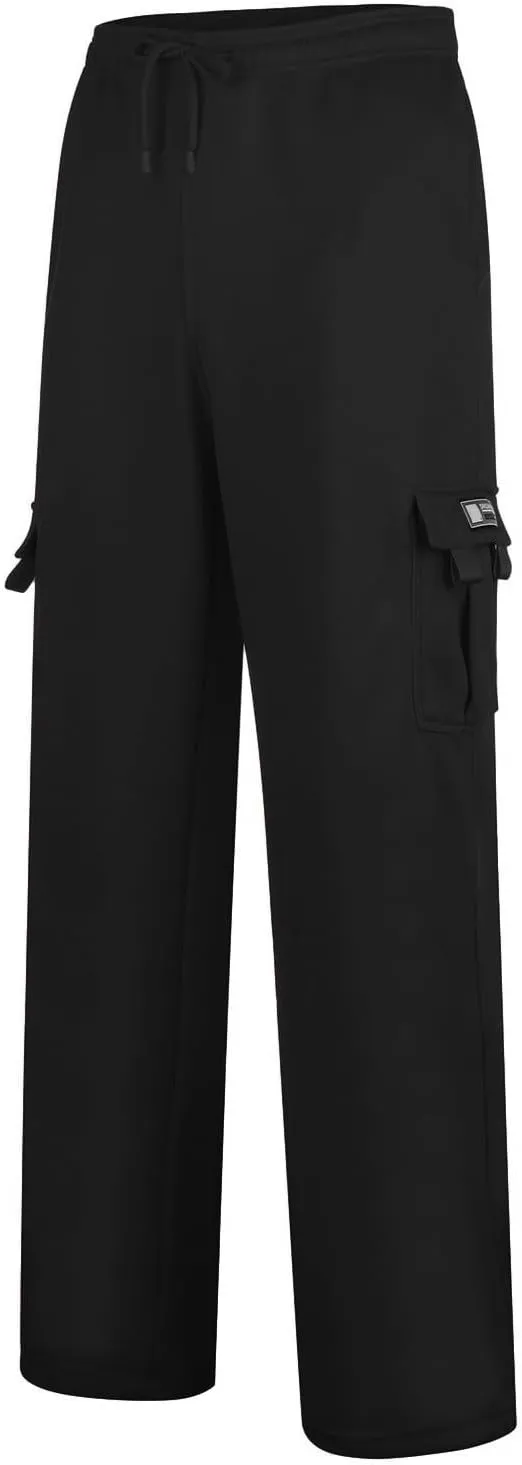 Men Cargo Combat Work Pant Gym Running Jogger Plain Stretch Sweat Pants Loose Linen Track Lounge Pants