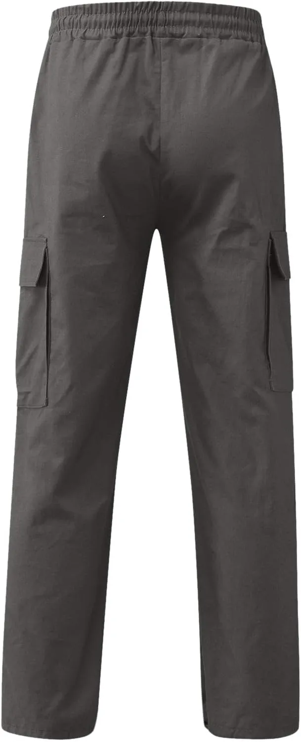 Men Pants Casual Fashion Jogger Active Wear Sweatpants Straight Leg Cargo Combat Pant