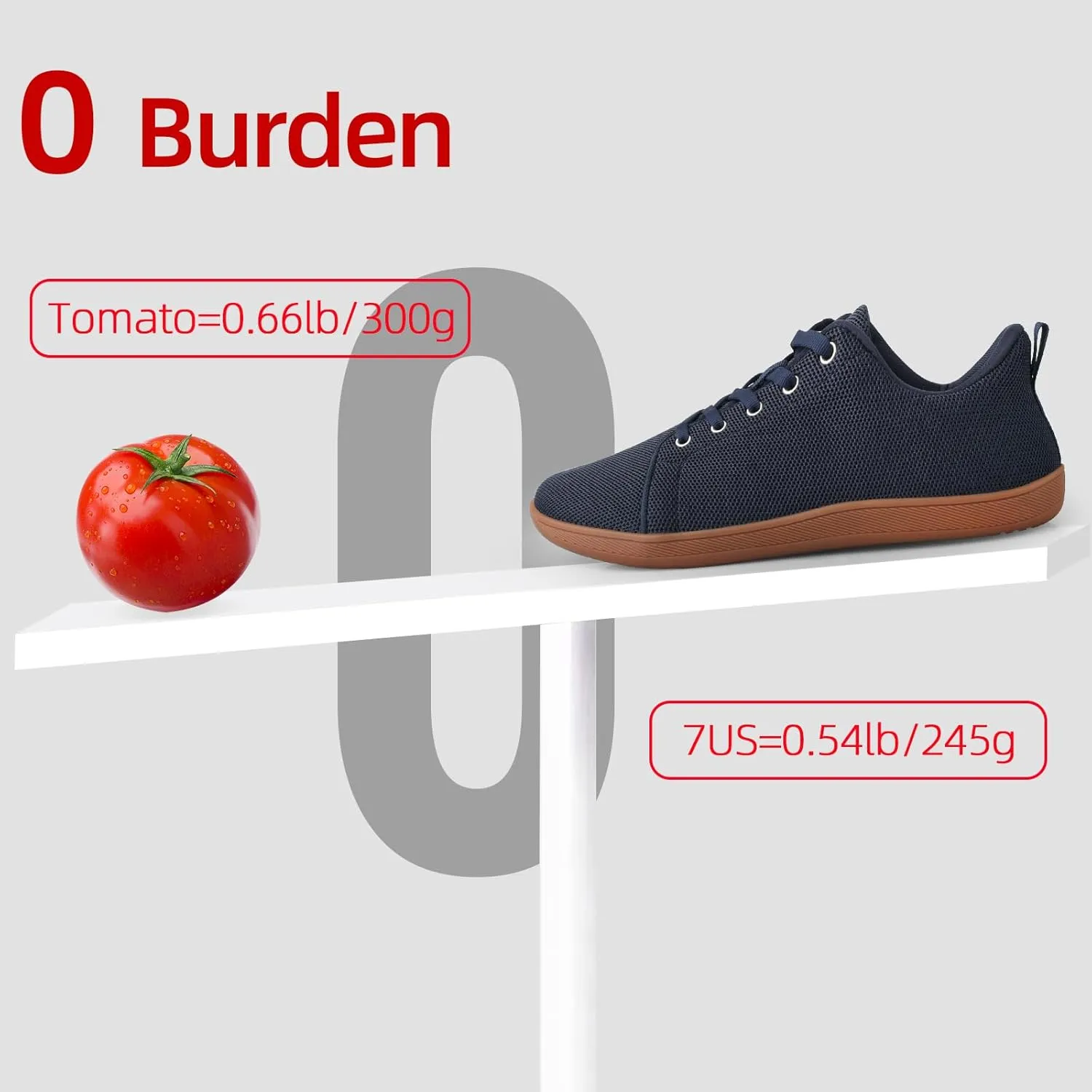 Men's Barefoot Shoes Minimalist Slip on Cross-Trainer Shoes Wide Toe Walking Shoes Zero Drop Sole Trail Running Sneakers Gym Workout Casual