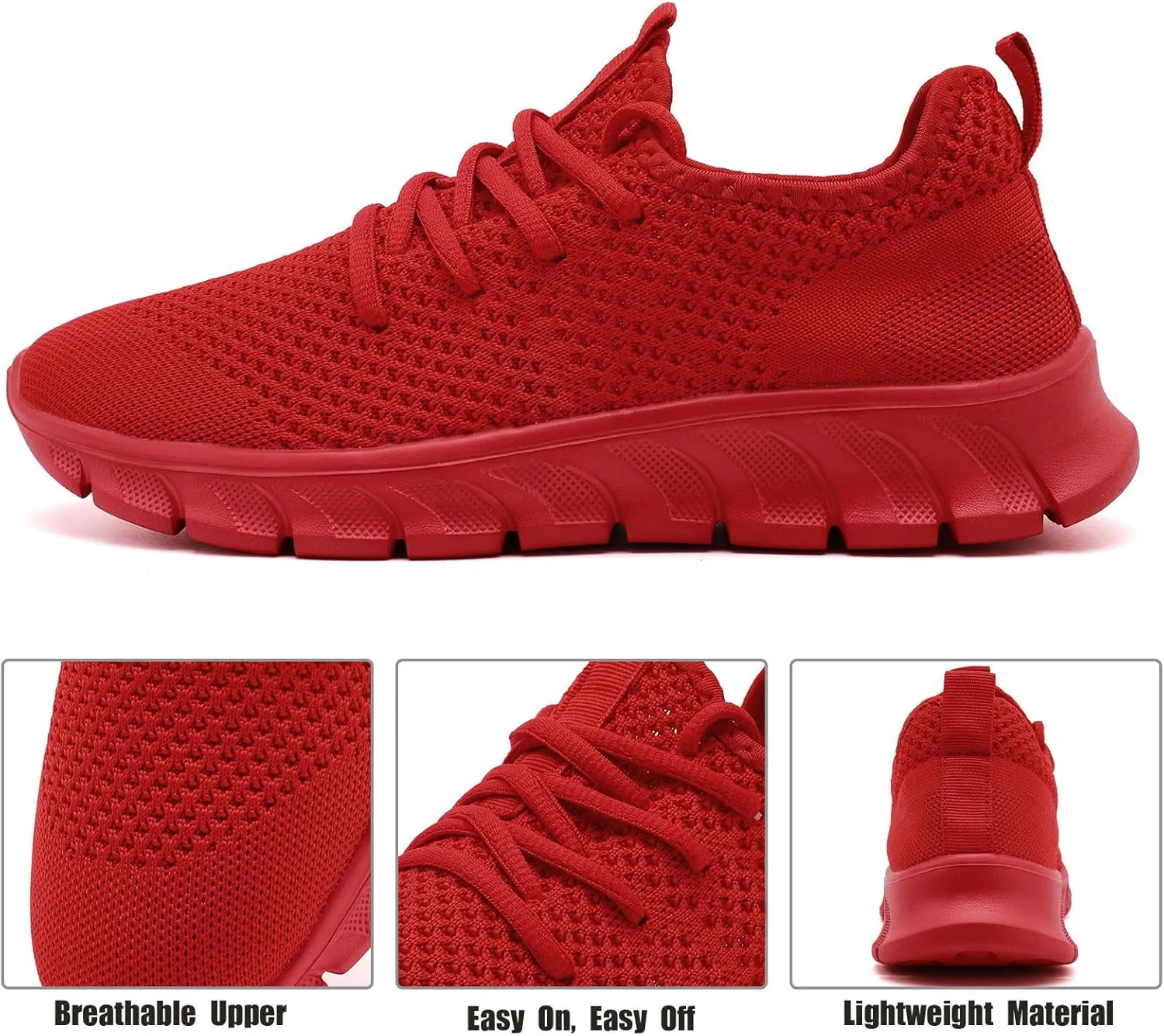 Mens Running Shoes Slip On Tennis Walking Sneakers Workout Athletic Lightweight Casual Sport Shoes