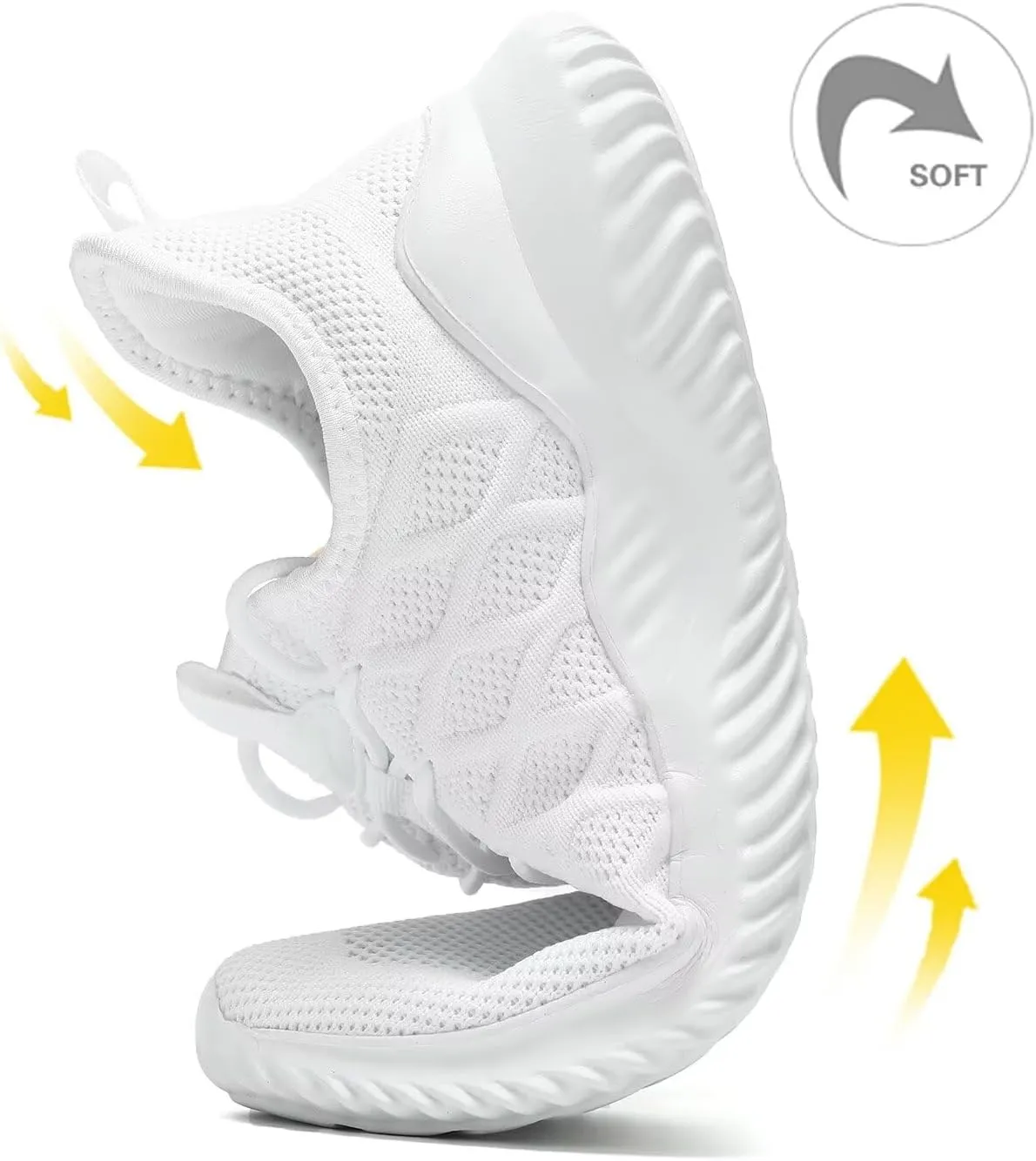 Mens Running Shoes Slip-on Walking Tennis Sneakers Mesh Lightweight Breathable Casual Soft Sole Work Shoes