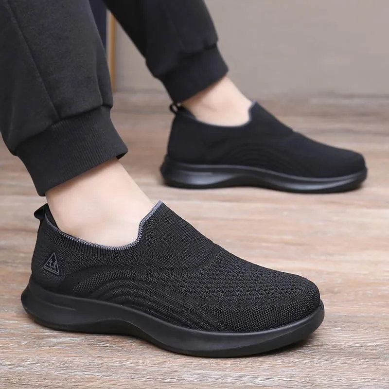 Men's Slip-On Linen-Blend Loafers Lightweight Design with Contrast Topstitching for Spring Garden Parties