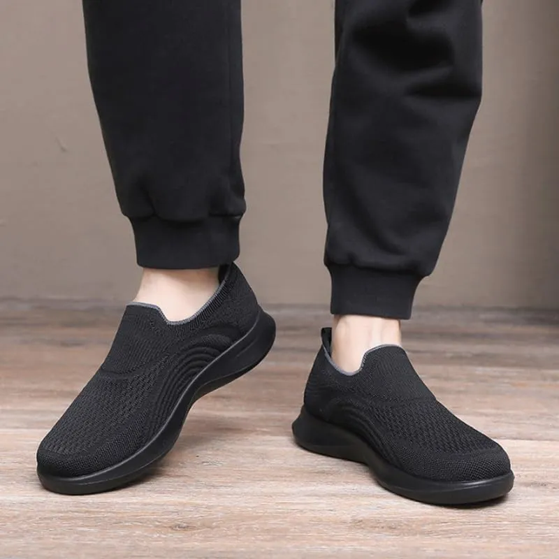 Men's Slip-On Linen-Blend Loafers Lightweight Design with Contrast Topstitching for Spring Garden Parties