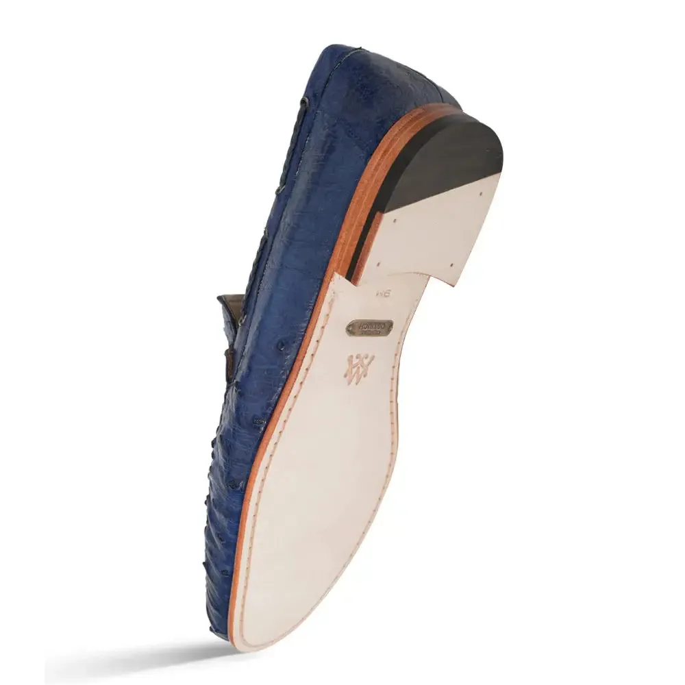 Mezlan Genuine RX612 Jeans Genuine Ostrich Moccasin Slip On Loafers