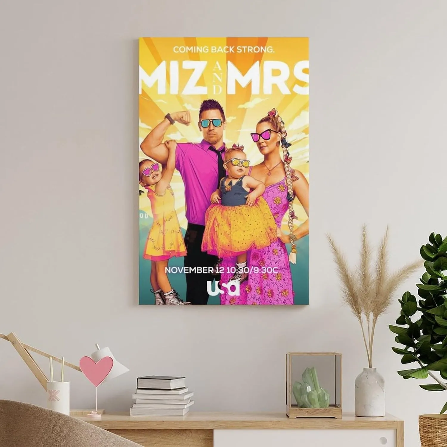 Miz And Mrs Wall Art Poster Gifts Bedroom Prints Home Decor Hanging Picture Canvas Painting Posters 16x24inch(40x60cm)