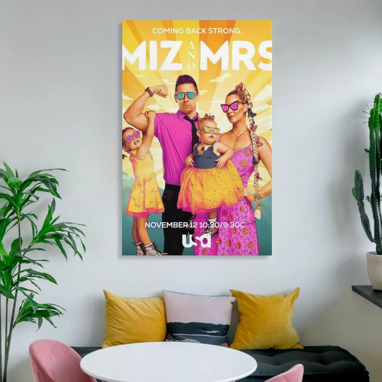 Miz And Mrs Wall Art Poster Gifts Bedroom Prints Home Decor Hanging Picture Canvas Painting Posters 16x24inch(40x60cm)