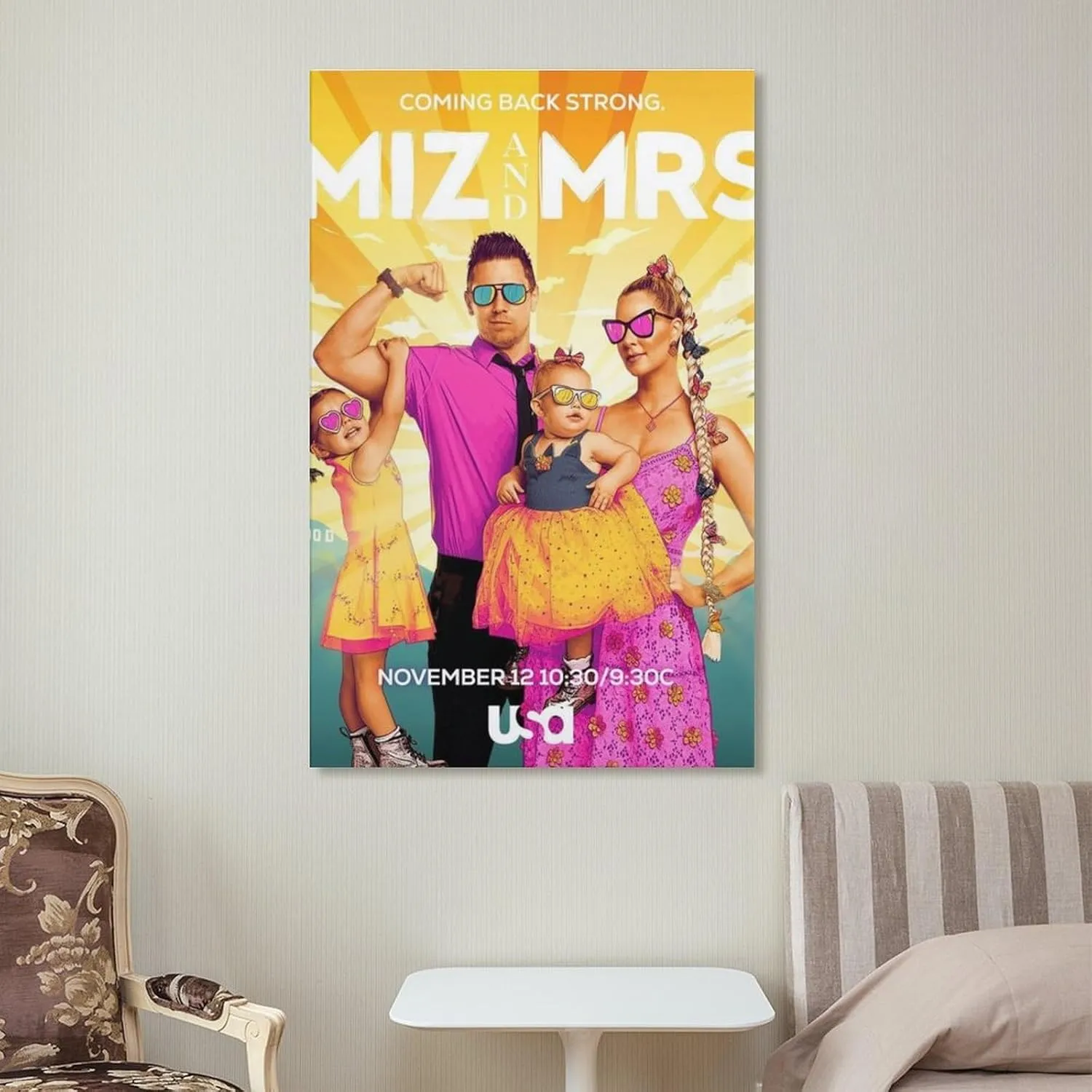 Miz And Mrs Wall Art Poster Gifts Bedroom Prints Home Decor Hanging Picture Canvas Painting Posters 16x24inch(40x60cm)