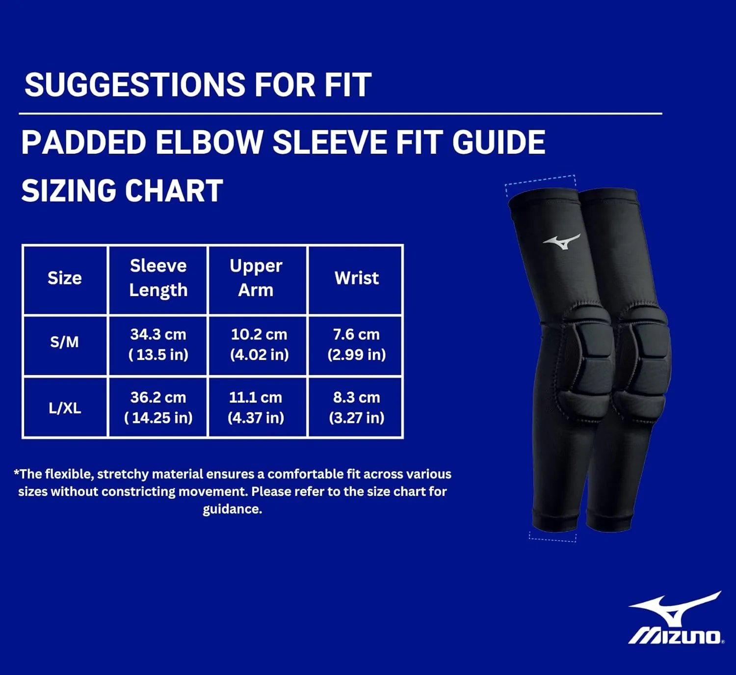 Mizuno MZO Padded Sleeves - Black, Canvas, One Size Fits All, Adults, Unisex