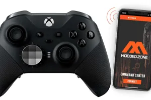 MODDEDZONE Custom MODDED controller Wireless Compatible with Xbox ONE Elite Series 2 and PC - With Smart Mods - Best For FPS Games - Handcrafted by Experts in USA with Unique Design - Black