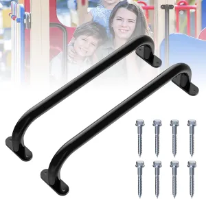 Monkey Bars for Kids Safety Indoor,Outdoor Playground Grab Handles for Backyard,Playset Handle Accessories for Playhouse,Swing set,Jungle Gym,Rock Climbing Wall Holds,Treehouse Slide,17 in-2 Pcs