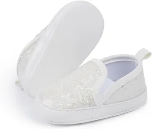 Morbido Infant Baby Boys Girls Canvas Sneaker Toddler Slip On Anti Skid Newborn First Walkers Candy Shoes for 0-18 Months