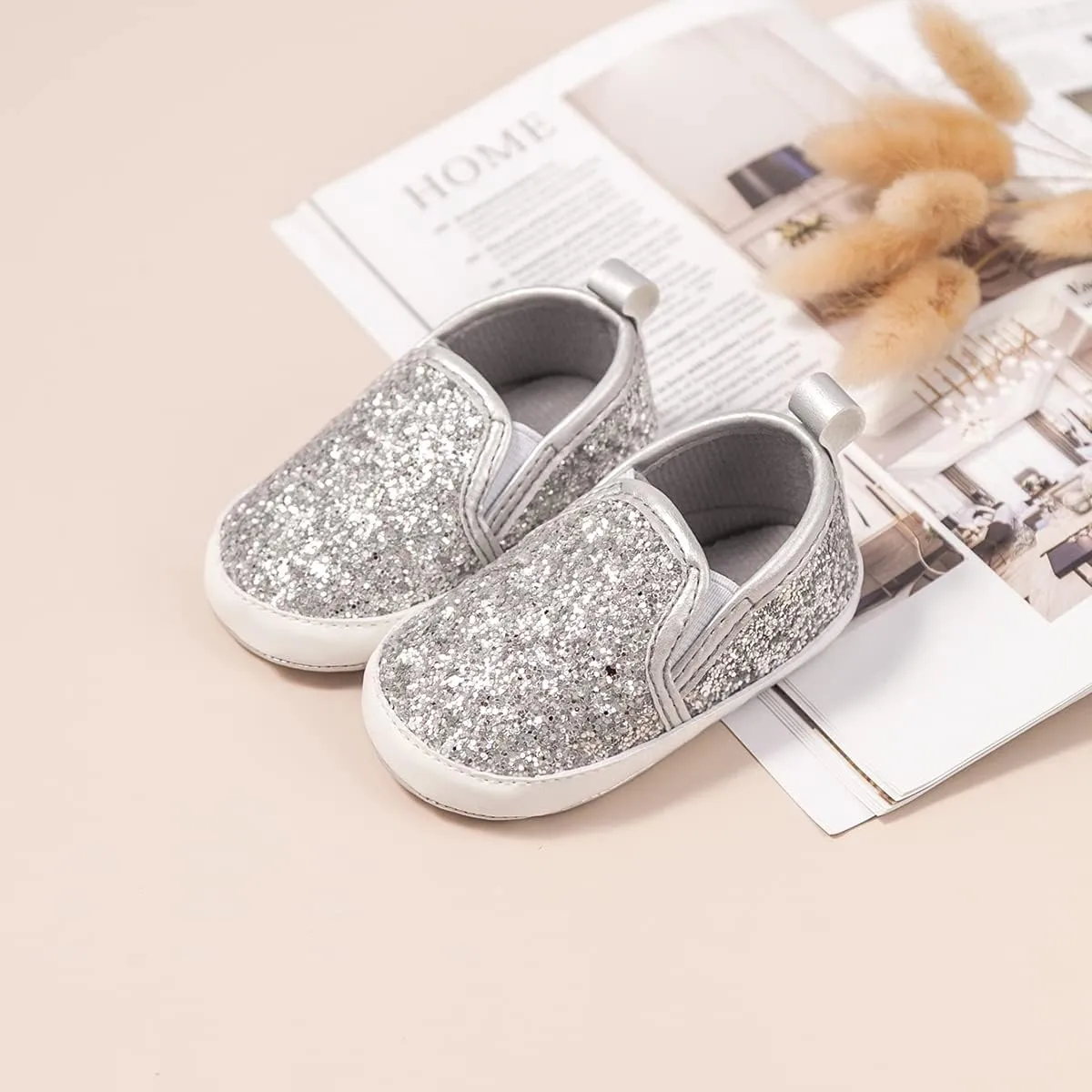 Morbido Infant Baby Boys Girls Canvas Sneaker Toddler Slip On Anti Skid Newborn First Walkers Candy Shoes for 0-18 Months
