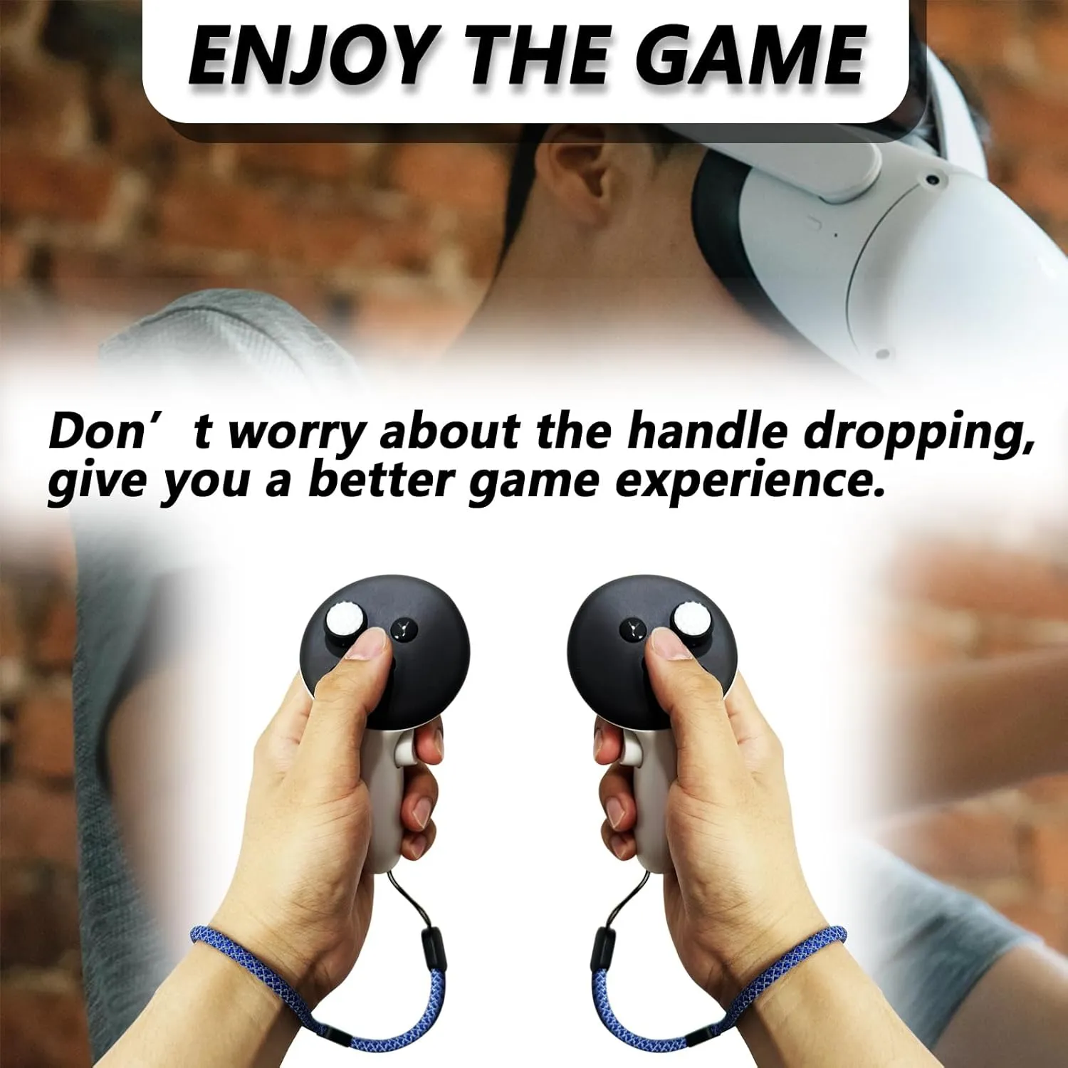 MuagoChic Improved Replacement Reflective Wrist Straps for Oculus Quest 3 Gen Controller, Sturdy Comfy Adjustable Hand Strap for Oculus