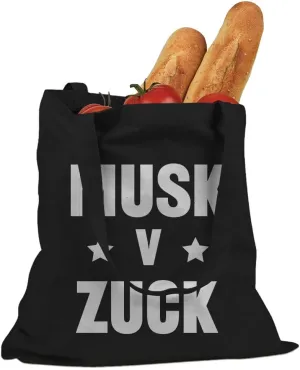 Musk v Zuck Cotton Canvas Tote Bag