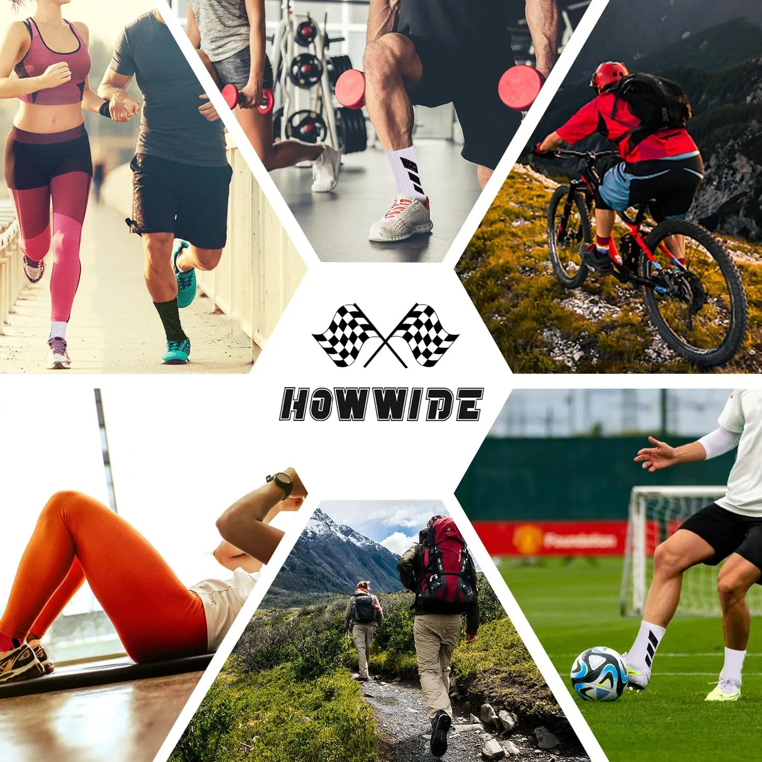 Non-Slip Grip Socks for Men | 4-Pack Sports Socks for Soccer, Basketball, Volleyball, Pilates | Hospital Socks for Men