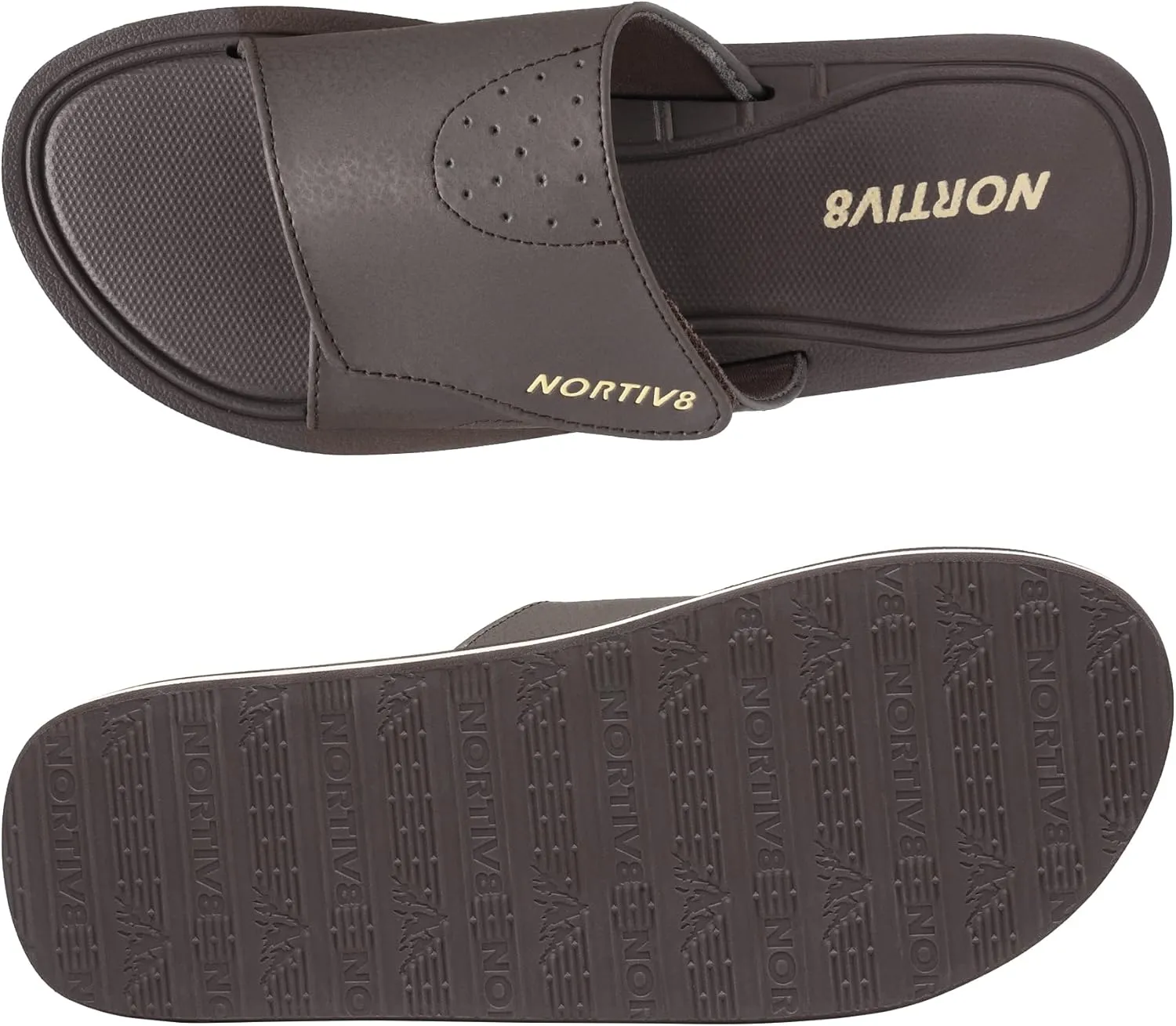 NORTIV 8 Men's Slide Sandals Comfort Lightweight Beach Shoes