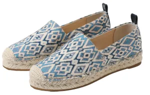 On Edelman Shoes Top selection Sam Blue Flat Krista Toe Multi Slip Loafers Espadrilles Cap Versatile