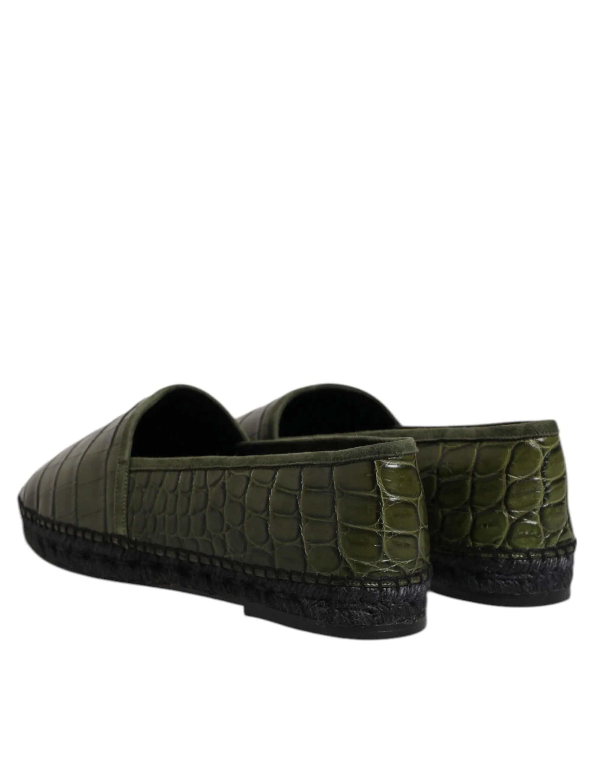 On Leather & Wholesale pricing Easy tracking Dolce Espadrilles Slip Exotic Shoes Gabbana Green