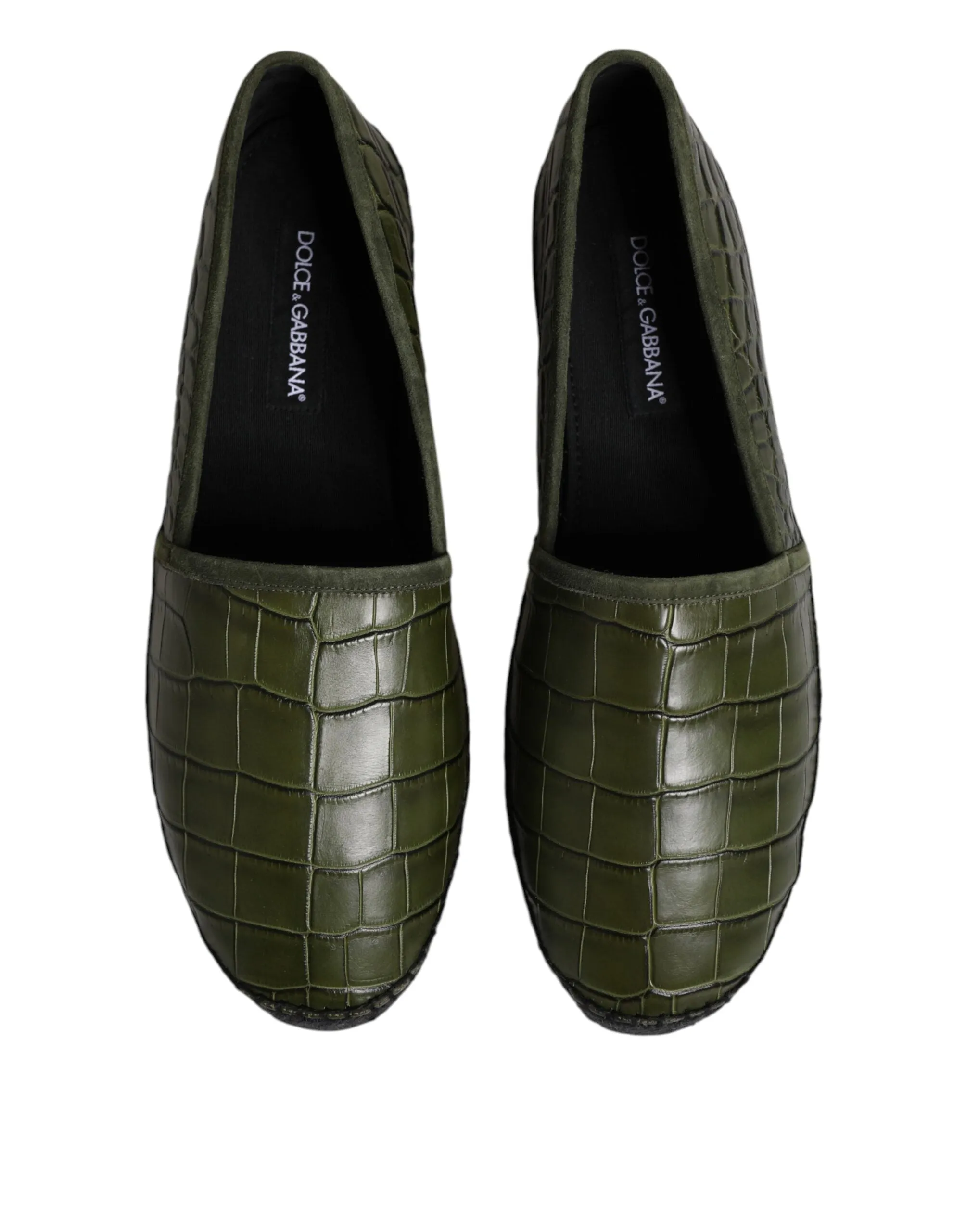 On Leather & Wholesale pricing Easy tracking Dolce Espadrilles Slip Exotic Shoes Gabbana Green