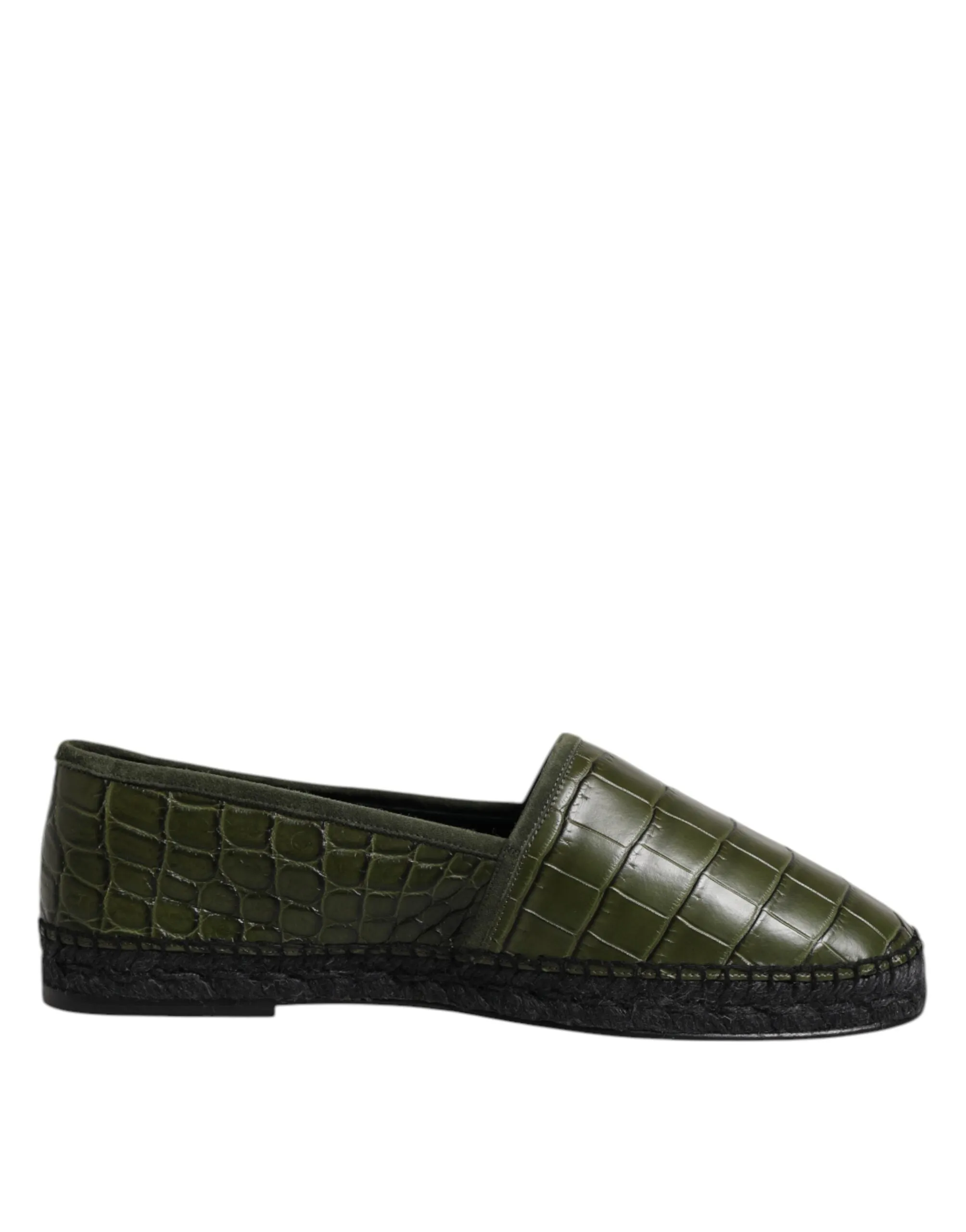 On Leather & Wholesale pricing Easy tracking Dolce Espadrilles Slip Exotic Shoes Gabbana Green