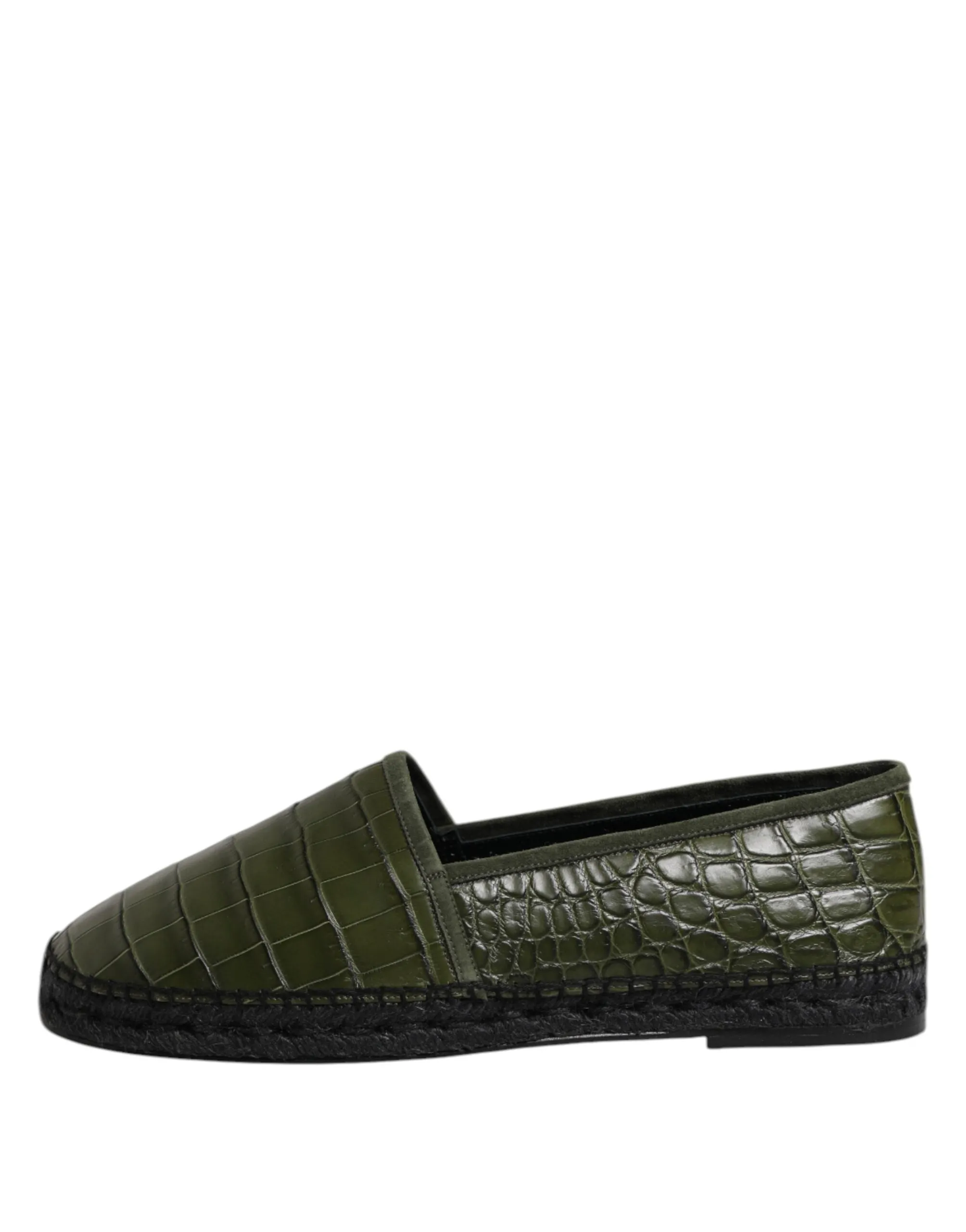 On Leather & Wholesale pricing Easy tracking Dolce Espadrilles Slip Exotic Shoes Gabbana Green
