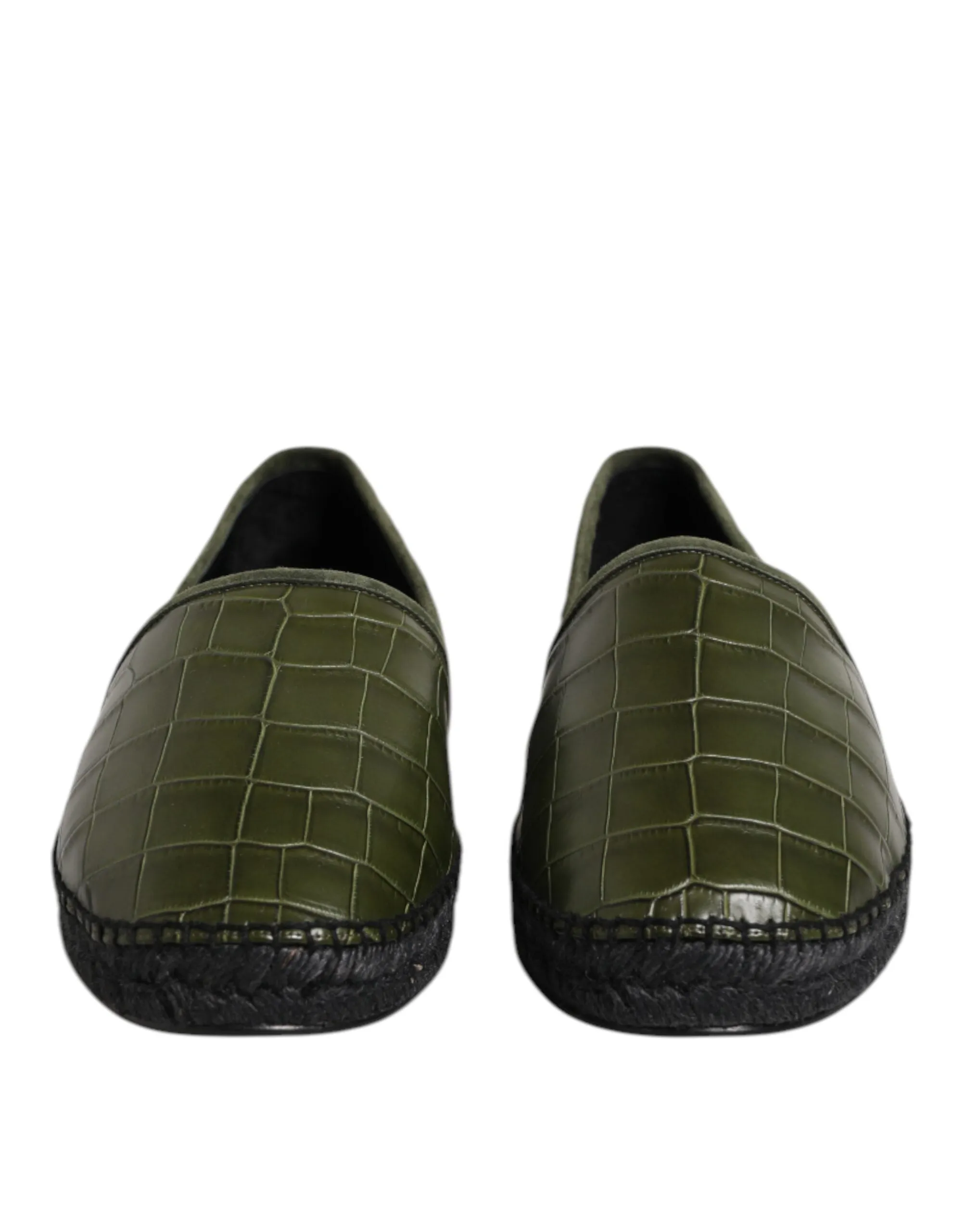 On Leather & Wholesale pricing Easy tracking Dolce Espadrilles Slip Exotic Shoes Gabbana Green