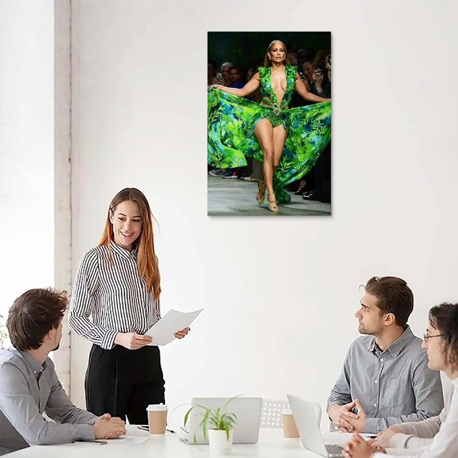 ORtte Jennifer Lopez Sexy Charming Poster Painting On Canvas Wall Art Scroll Picture Print Living Room Walls Decor Homes 24x36inch(60x90cm)
