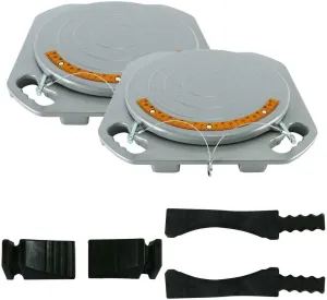 Pair Wheel Alignment Turntable Turn Plates 10,000 Pounds Capacity w/Transition Bridge and Thrust Block