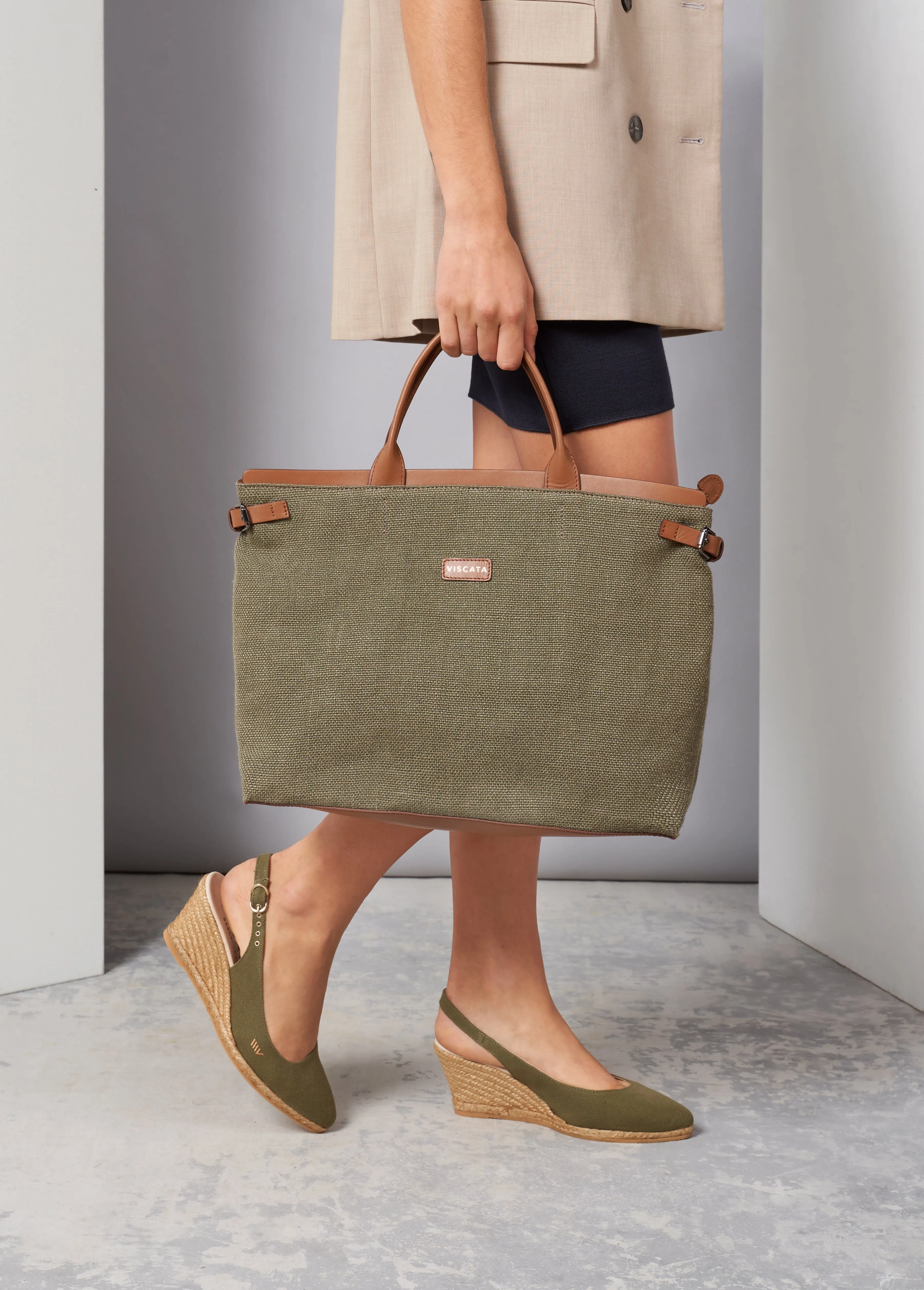 Palomera Limited Edition Canvas Espadrille Wedges by Viscata