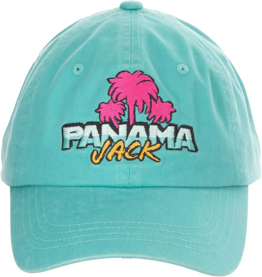 Panama Jack Retro Palm Baseball Cap, Adjustable Closure, Packable, Lightweight, 3" Brim