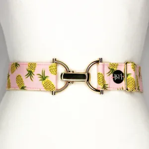 Pineapples - Pink-adjustable belt-one size fits most