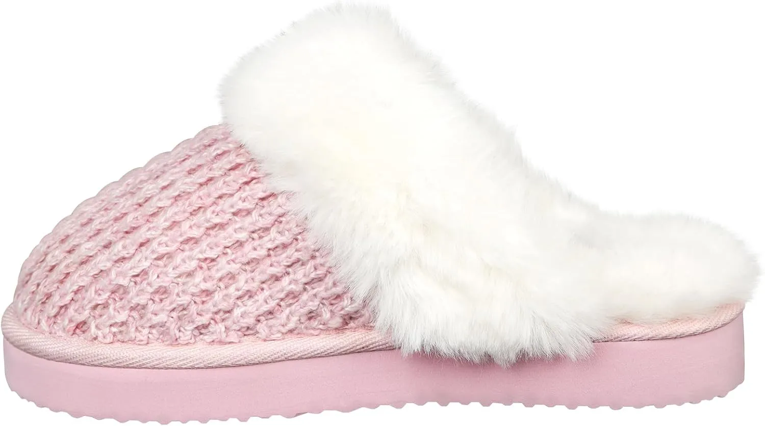 PIZZ ANNU Women's Platform Knit Slippers Comfy Winter Warm Fluffy Memory Foam Slip-On Scuff Faux Fur Plush House Slides Shoes for Indoor & Outdoor