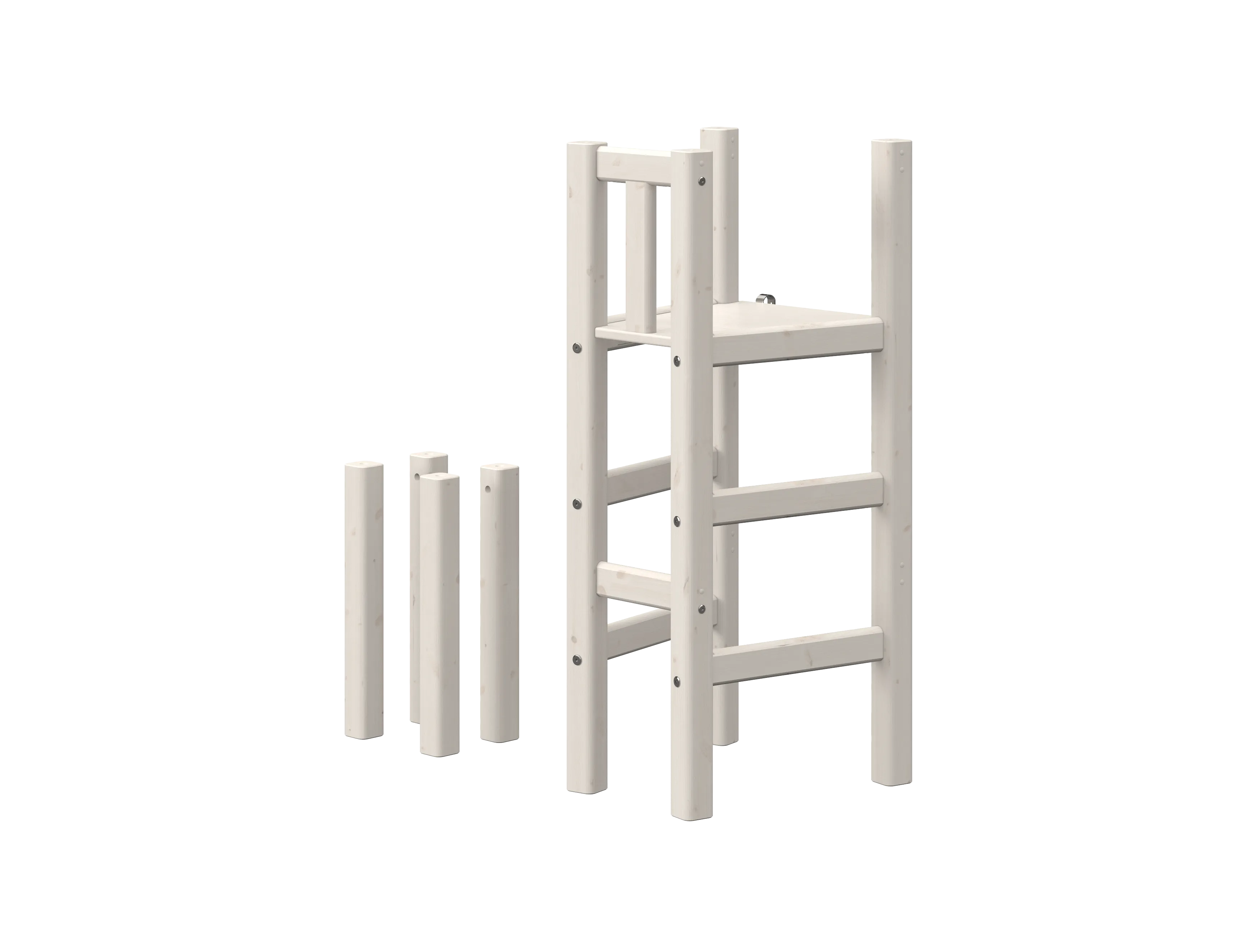 Platform and Legs for Mid-High Bed, White