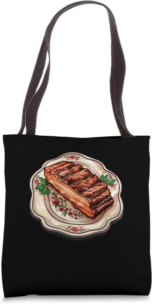 Pork Belly On A Decorative Plate Tote Bag